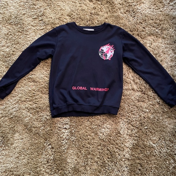 OFF-WHITE
Fire Oversized Cotton Jersey Sweatshirt In Black/fuchsia - Picture 1 of 3